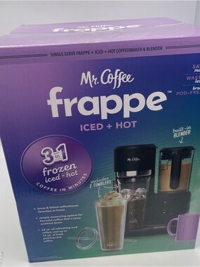 Mr Coffee Frappe 3 in 1 iced hot Coffee Maker New